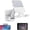 White, variant on Adjustable Wall Mount Tablet Stand with Stretchable Arm for iPhone/iPad 4-12 in Universal Cell Phone Holder-Black