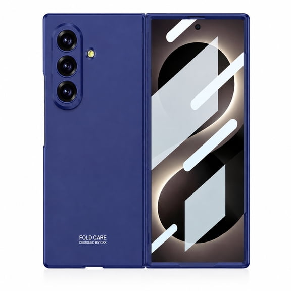 Dteck for Samsung Galaxy Z Fold 8 Ultra Magnetic Case with Screen Protector, Shockproof Hinge Protection Ultra-Thin Hard PC Protective Cover, Dark Blue