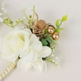thumbnail image 2 of BalsaCircle 2 White 5" Silk Rose BoutonniereS with Pin Wedding Flowers Party Bouquets, 2 of 8
