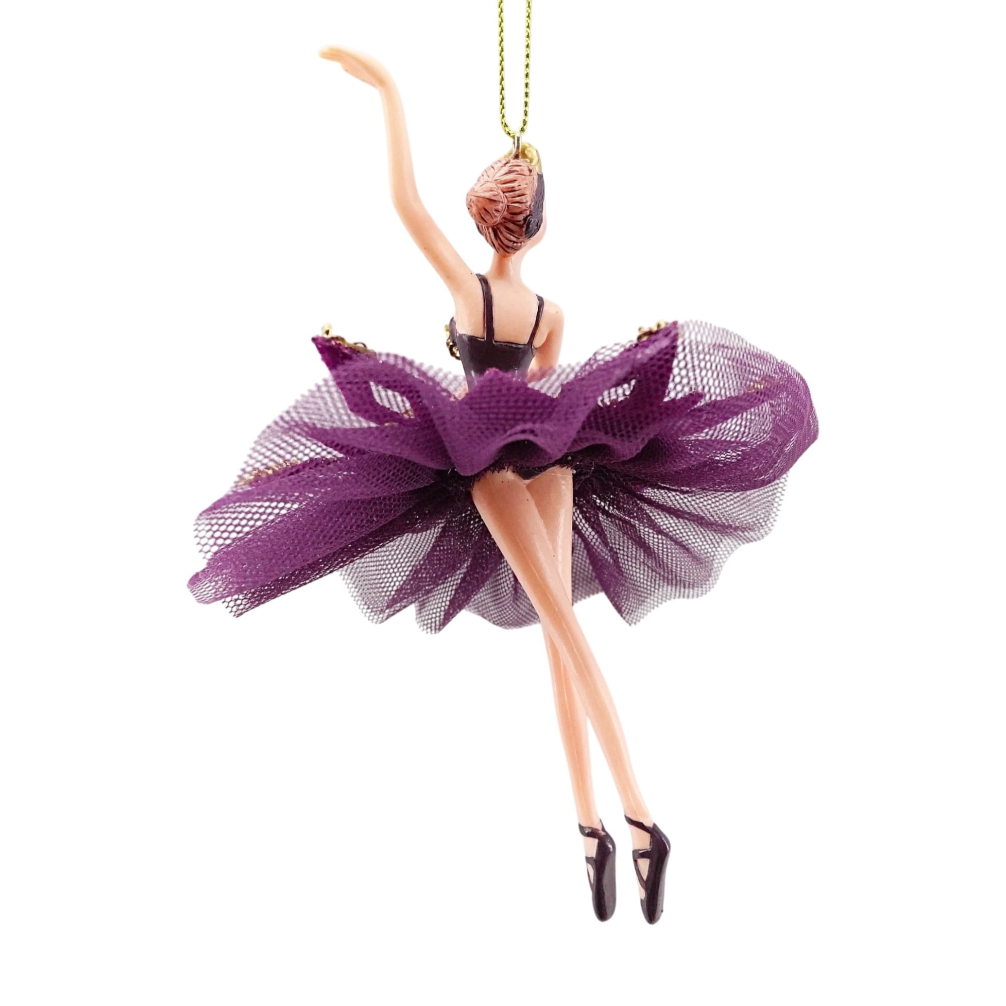 Purple and Gold Ballerina Christmas Ornament, 6.3", by Holiday Time