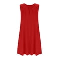 thumbnail image 5 of Lullu Summer Girl's Sleeveless Dress Casual Sundress Solid Play Tank Dress, Sizes 6-14, 5 of 6