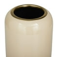thumbnail image 6 of DecMode 13", 11"H Cream Metal Vase, Set of 2, 6 of 8