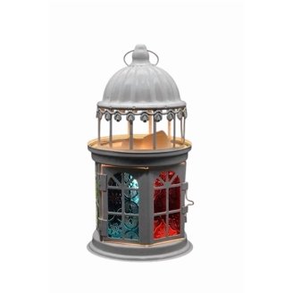 Ghostly Skull Rose Oil Burner & Wax Warmer - Gothic Home Fragrance Diffuser With Red Roses