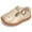 Gold, variant on STQ Toddler Girls Dress Ballet Shoes Baby Kids Princess Wedding Non-Slip Comfortable Cut Mary Jane Flats Christmas Birthday Party Black Toddler 8