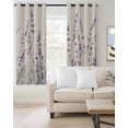 thumbnail image 2 of Purple Spring Floral Blackout Curtains for Bedroom Living Room Darkening Curtains 90 Inch Summer Flowers Botanical Rustic Black Out Window Curtain Privacy Window Treatment Grommet Drapes 52"x90"x2, 2 of 9