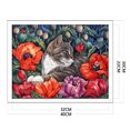 thumbnail image 2 of Kit de punto de cruz con estampado de animales, hilo de algodón ecológico, bordado completo, 11CT, obra de arte, 2 of 9