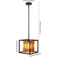 thumbnail image 7 of ESCENA Crystal Pendant Light with Metal Cage, One-Light Industrial Mini Pendant Lighting Fixture, Pendant Ceiling Hanging Light Fixture for Dining Room Kitchen Island Foyer, 7 of 7