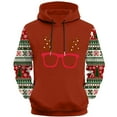 thumbnail image 4 of Mens Christmas Hoodie Funny Reindeer Print Pullover Plus Size Vintage Aztec Graphic Sweatshirt, 4 of 4