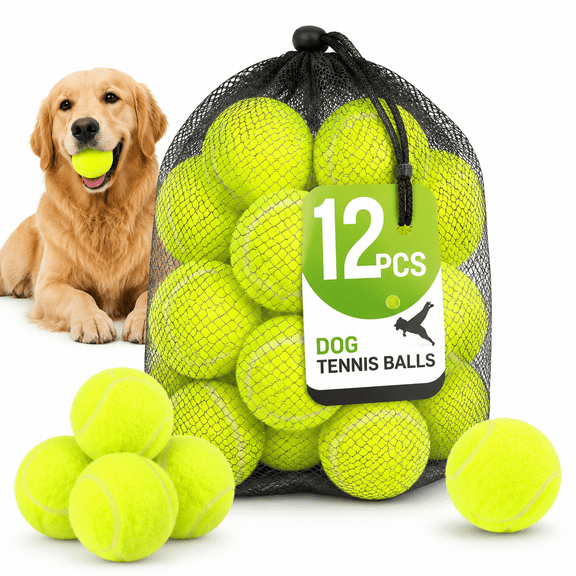 12pcs 2-inch Tennis Ball for Dogs, Interactive Training Pet Toy, Compatible with Launchers for Small Dogs, Suitable for Dog Ball Launchers,Light Green