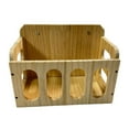 thumbnail image 4 of Comedero de , Comedero, Establo, Contenedor de Comida para Animales Pequeños, Dispensador de Hierba de Madera para Erizos, Ardillas, Cobayas., 4 of 9