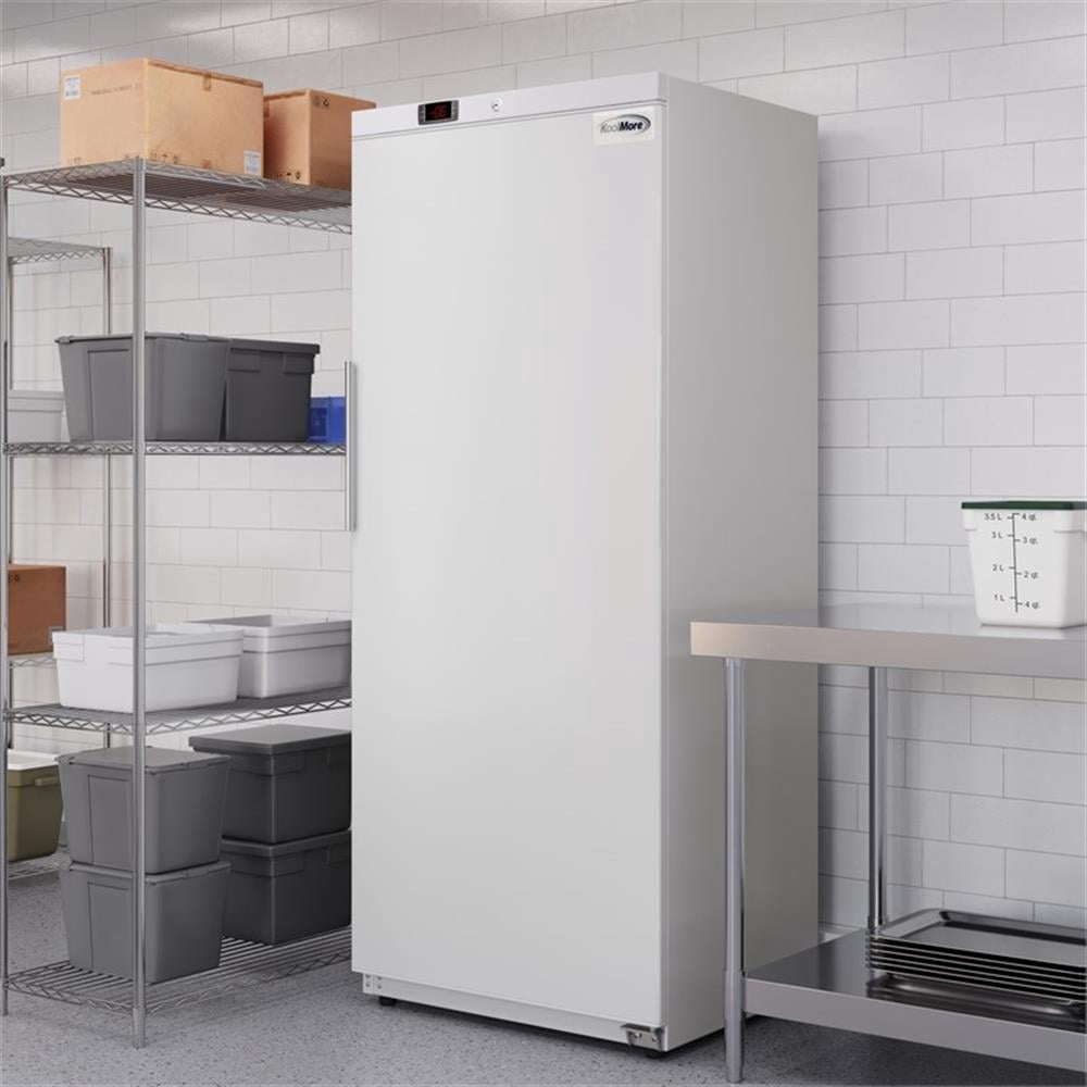 Pemberly Row 30" Commercial Auto-Defrost Reach-In Freezer 21 cu. ft. in White