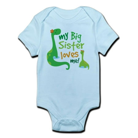 

CafePress - My Big Sister Loves Me Body Suit - Baby Light Bodysuit
