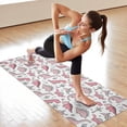 thumbnail image 6 of Pink Dinosaurs Palms Bones Pattern Hot Yoga Mat Towel Non Slip for Hot Yoga - Quick-Drying Yoga Mat Cover with 4 Corner Pockets with Travel Bag - Hot Yoga Towel Non Slip 70"x26", 6 of 6