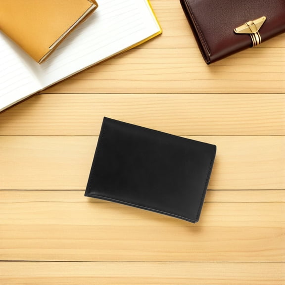 ETEREAUTY Credit Card Holder Black Minimalist Wallet with Scratch Resistant Surface for Professionals