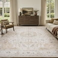 thumbnail image 1 of x Area Rug Washable Rugs for Living Room Rug for Bedroom Non Slip Vintage Floral Carpet for Dining Room Playroom Office, 1 of 7