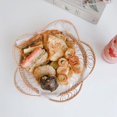 thumbnail image 4 of PENGXIANG Rattan Bread Basket Petals Shape Hand-Woven Tea Tray With Handles For Serving Dinner Parties Coffee Breakfast, 4 of 7