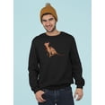 thumbnail image 2 of Abyssinian Cat Before Jumping  Sweatshirt Men -Image by Shutterstock, Male XX-Large, 2 of 4
