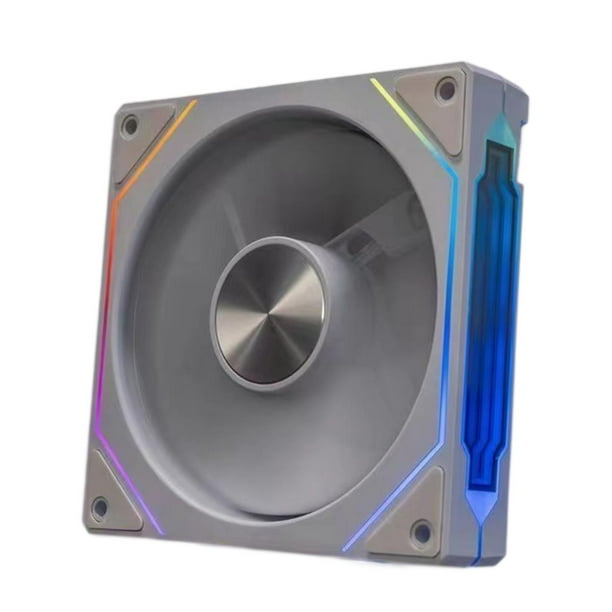Ventilador de CPU de 5 V, 3 pines ARGB, fácil instalación, silencioso, 120 mm, con cojinete hidráulico para PC Aire blanco hacia atrás