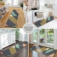 thumbnail image 6 of Yayeee Runner Rug for Bedroom 2'x6' Machine Washable Hallway Non Slip Mat, Green Geometric, 6 of 8