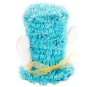 Bunny Top Hat Easter Ornament Tinsel Centerpiece 4.5" Hanging Decoration, Blue