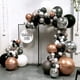 thumbnail image 1 of Kit de guirnalda de globos blancos y plateados negros, globos de fiesta Bobo de oro rosa negro con doble relleno para decoraciones de despedida de soltera, bodas y cumpleaños, 1 of 5