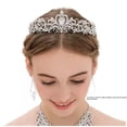 thumbnail image 2 of Tiara Corona Diadema Peineta Tocado Plata Novia Xv niña Comunión Boda M0022 GENÉRICA CUSTOM TIAIMPL0016, 2 of 2