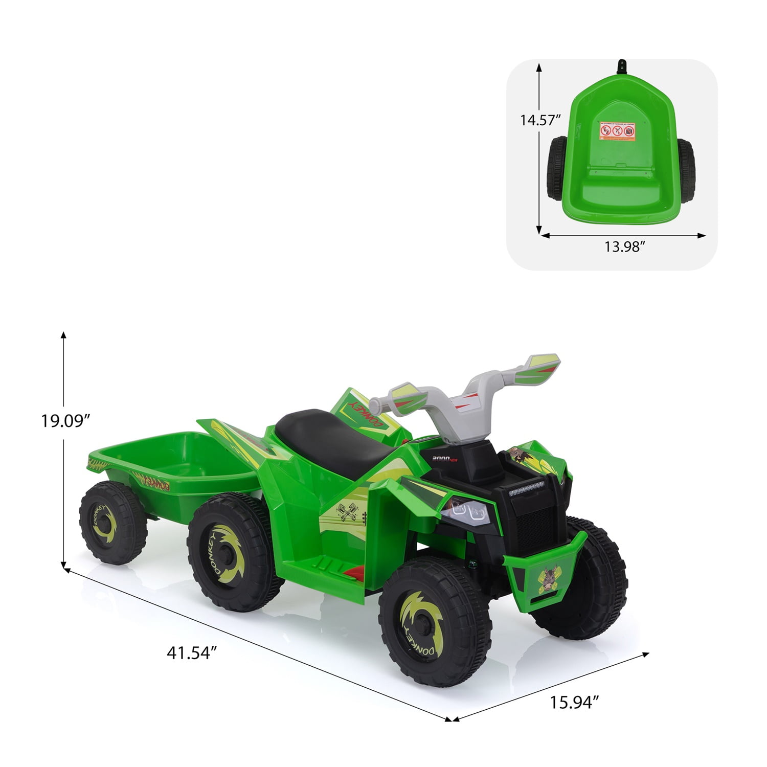CIPACHO 6V Kids Ride-on ATV, 4 Wheels Battery-Powered Ride-On Toy for Children, Green CIPACHO 6V Kids Ride-on ATV, 4 Wheels Battery-Powered Ride-On Toy for Children, Green