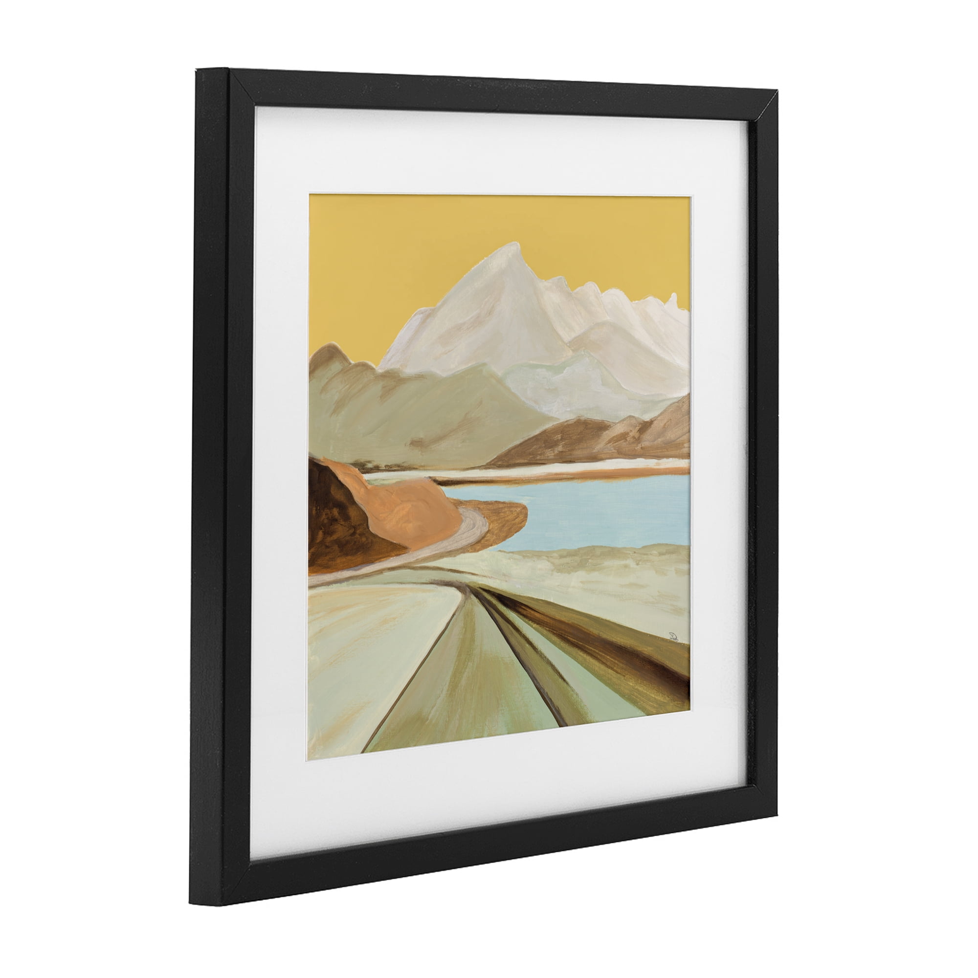 Stupell Industries Retorno Mountain Sunrise Black Framed Print Under Glass, design by Patricia Pinto