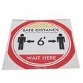 thumbnail image 2 of 5pcs / Bag Distance Warning Floor Sticker Safety Distance Sign Decal for Store Hospital#7, 2 of 10