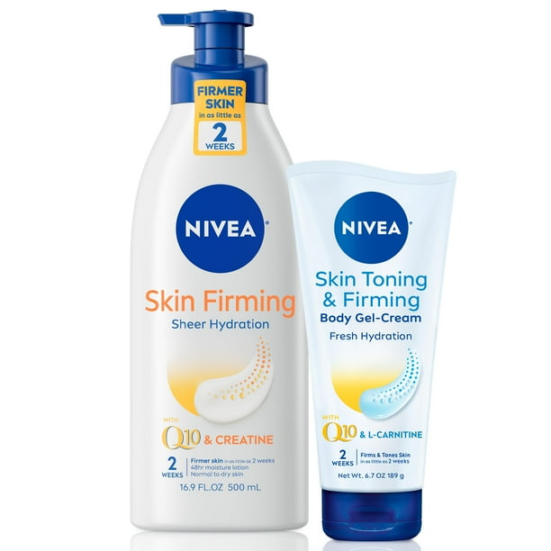 Loción corporal reafirmante Nivea Skin de Variety Pack, 500 ml y gel en crema