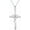 D.White-April-Diamond, variant on 925 Sterling Silver Cross Necklace for Women Men 5A CZ Birthstone Necklaces 14K Gold Plated or Rose Gold Necklace for Easter or Mother's Day