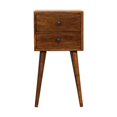 thumbnail image 2 of Petite 2 Drawer Bedside in chestnut finish with Scandinavian legs, 2 of 5