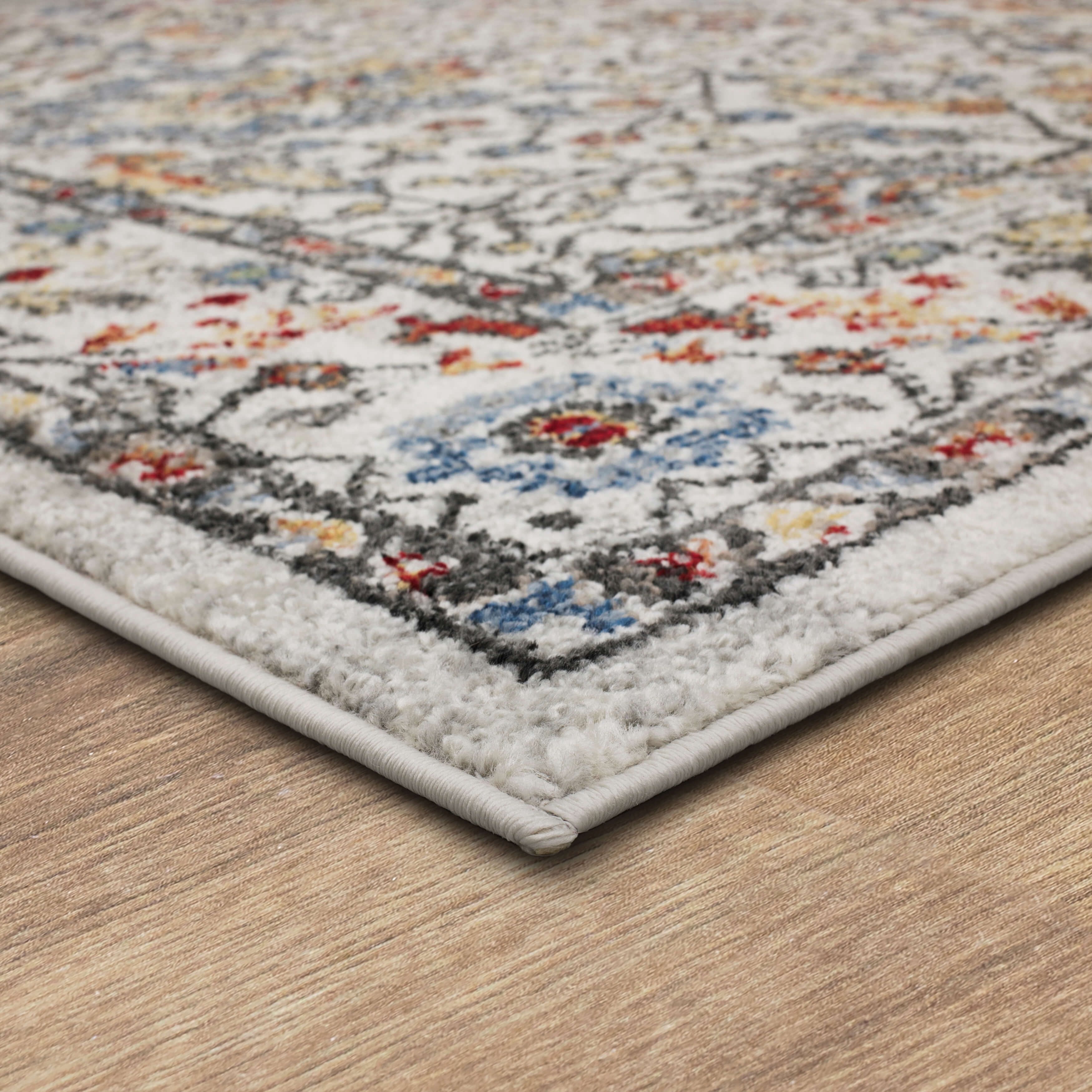 Mohawk Home Warrens Indoor Floral Area Rug, Grey, 1' 11" x 8'
