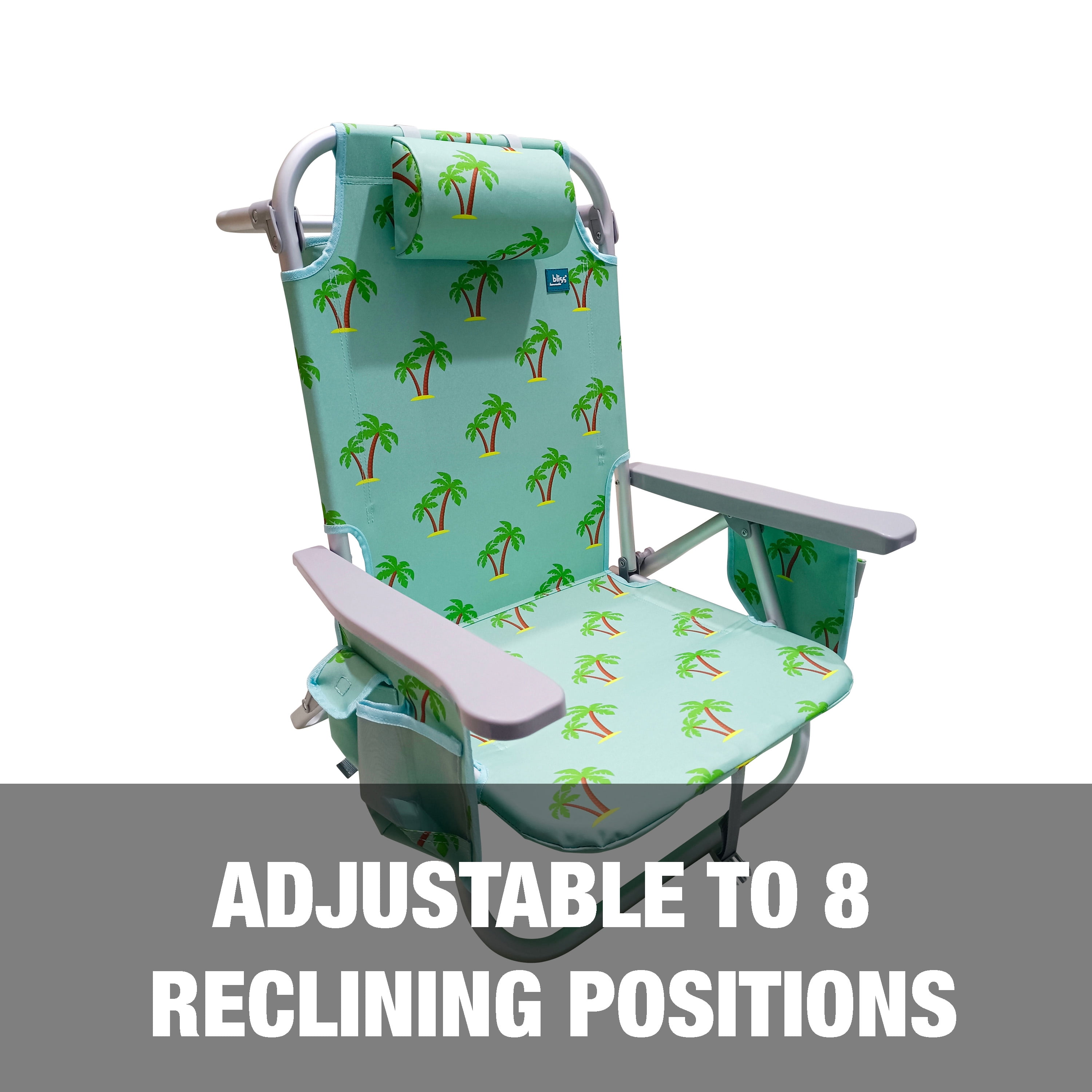 Bliss Hammocks Aluminum Beach Chair with Detachable Cooler Bag, 5