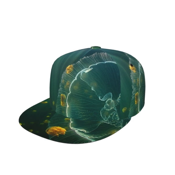 Kdxio Jelly Fish Print Snapback Hat for Men Women,Adjustable Baseball Cap