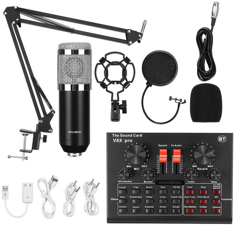 Condenser Microphone Bundle, BM800 Microphone Kit with V8X PRO Muti
