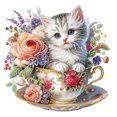 thumbnail image 1 of 5D DIY Taladro Parcial Con Forma Especial Gato 30x30cm, 1 of 9
