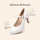 thumbnail image 4 of Zapatos de Tacón Mary Jane para Mujer DREAM PAIRS SDPU2425W Blancos, 4 of 9