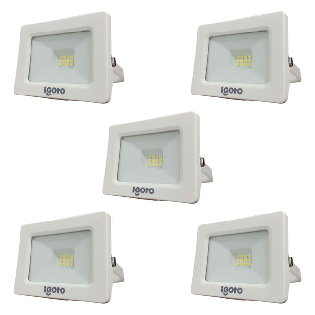 5 Pzs Lampara Led Reflector 10w 6500k Luz Dia Blanco