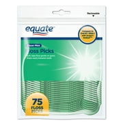 Equate Clean Mint Floss Picks, 75 Count
