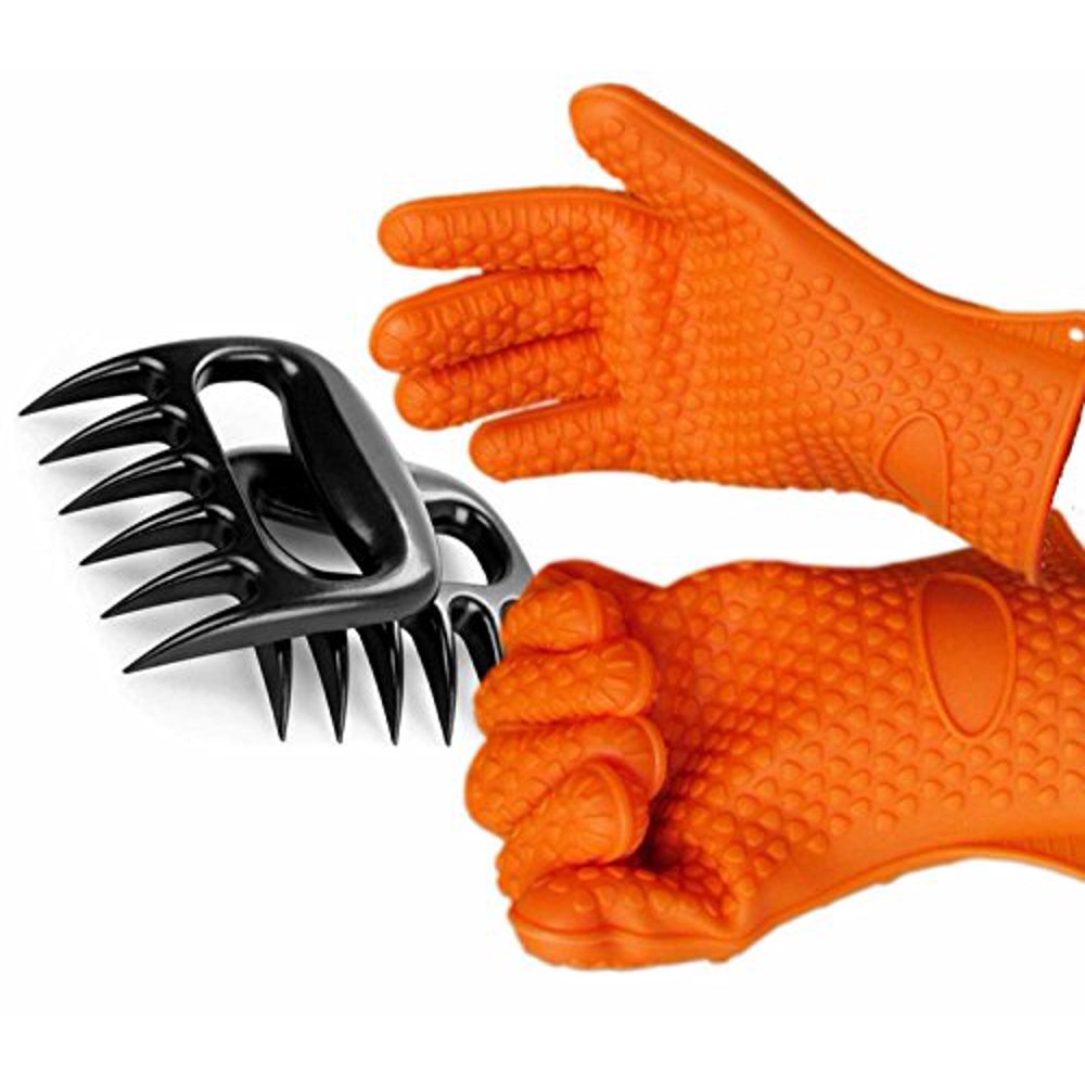 MDN® Silicone cooking gloves Heat Resistant Grilling BBQ Gloves Set