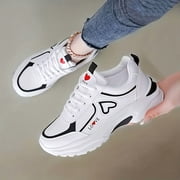 Lightweight And Stylish Sneakers for Women, Perfect for Spring And Autumn, Featuring Soft Soles And a Trendy Heart Pattern, Ideal for Female Students And Outdoor Activities., Women Shoes