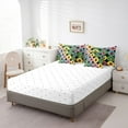 thumbnail image 4 of YST Cartoon Insects Queen Comforter Set 7 Piece,Red Ladybug Bed in A Bag With Sheet Set For Kids Adults Geometric Circle Animal Print Bedding Set Colorful Dots Reversible Bed Set, 4 of 5