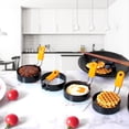 thumbnail image 4 of Egg Rings Pancake Mold Set, Stainless Steel Egg Rings Pancake Molds for Griddle 6pack, Egg Rings for Griddle, Silicone Egg Rings with Handle Cooking Egg Pancake (8 Inch, 6 Inch, 3.5 Inch), 4 of 5