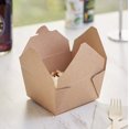 thumbnail image 4 of Watson Distributing #1 Take-Out Container Microwaveable Folded Paper 5" X 4.25" X 2.5" 450/Case, 4 of 5
