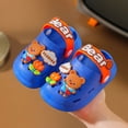 thumbnail image 2 of Dakaela 6M-6Y Toddler Garden Clogs Boys Girls Slip on Water Shoes Summer Lightweight Outdoor Baby Cute Slides Sandals for Beach Pool Blue, 2 of 5