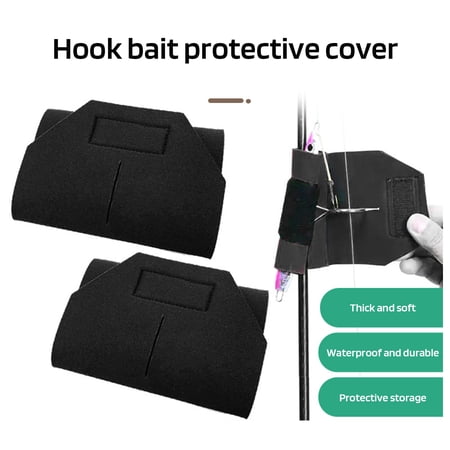 NIBOLOG Fishing Bait Protector Rod Wrap Strap Portable Waterproof Adjustable Fastener Tape Fishing Lure Protective Cover Outdoor Fishing Accessories