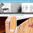 thumbnail image 4 of Tatum88 Hanging Kitchen Towel Rack - 23cm Long Stainless Steel - No Drilling Towel Rack as Door Towel Rack with Bar, 4 of 5