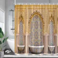thumbnail image 4 of Vintage Moroccan Shower Curtains Arch Ethnic Style Floral Architecture Home Wall Hanging Cloth Bathroom Curtain r With, 4 of 6