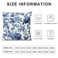 thumbnail image 5 of COMIO Blue and White Porcelain Pillow Covers Set of  Floral Chinoiserie Rabbit Pattern Farmhouse Decorative French Country Style Cushion Pillowcases for Bedroom Living Room Sofa,, 5 of 5